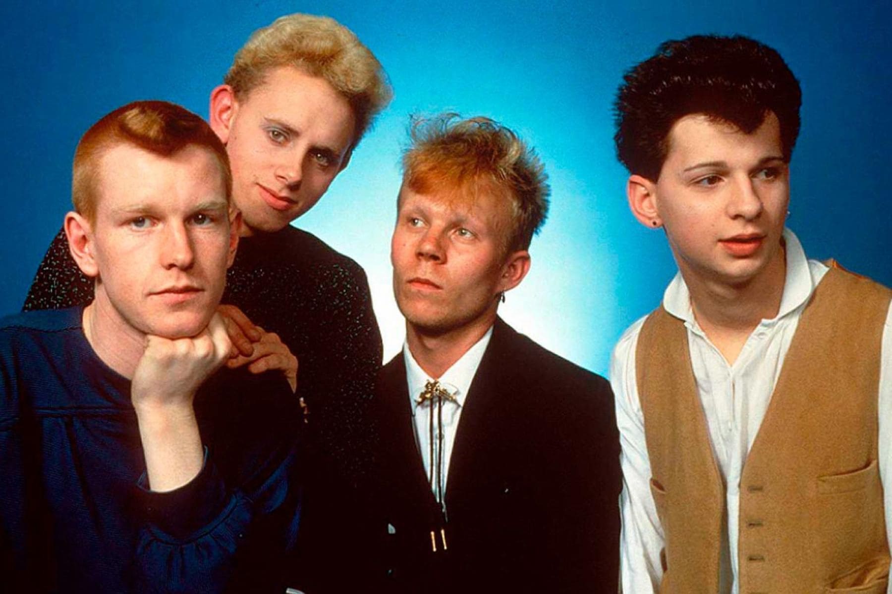 Depeche Mode en 1981 durante la promoción de su primer álbum Speak and Spell